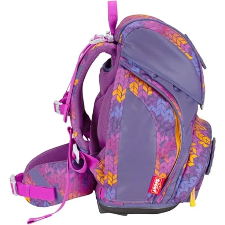 Scout Alpha Superflash Fantasy, Ergonomischer Schulranzen mit 20 Litern Volumen und extragroßen Reflektorflächen, 4-tlg. Set – Bild 3