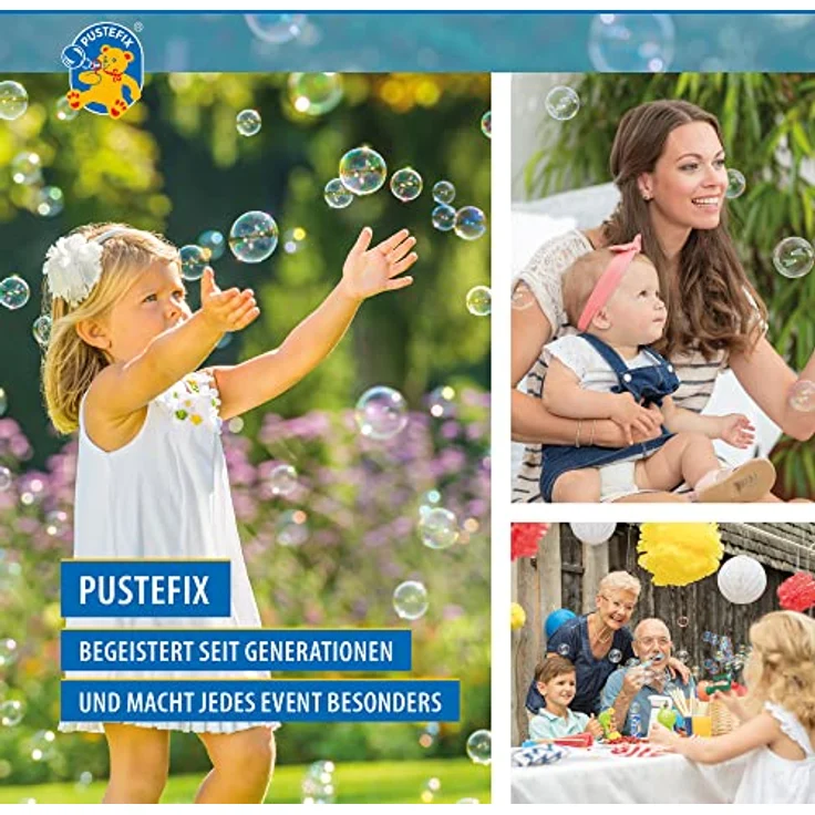 Pustefix Puste-Pipe I 70 ml Seifenblasenwasser I Seifenblasen Spielzeug für Kindergeburtstag, Polterabend, Sommerparty & Hochzeit I Pfeife für Kinder & Erwachsene – Bild 7