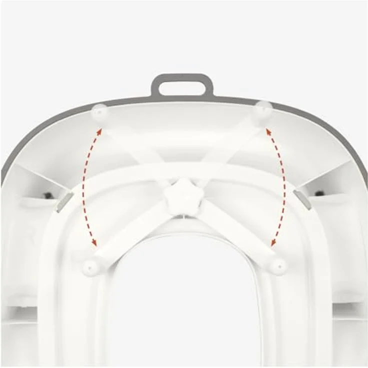 hauck Toilet Baby Seat, Grau - Universeller Toilettensitz für Kinder ab 18 Monaten mit Rückenlehne und Haltegriffen, einfach abwischbar und sicher zu befestigen – Bild 5