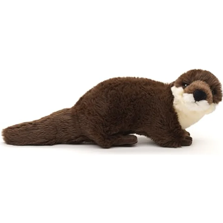 Uni-Toys Eco-Line Plüsch-Otter, stehend, 25 cm, 100% recyceltes Material, naturgetreues Design, gestickte Augen – Bild 2
