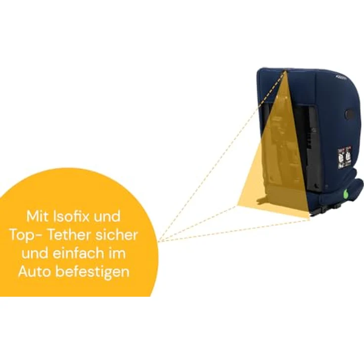 Osann Autokindersitz Osann Flux Isofix i-Size, Kinderautositz, 14-fach höhenverstellbarer Kopfschutz, seitlicher Aufprallschutz, verschiedene Farben – Bild 9