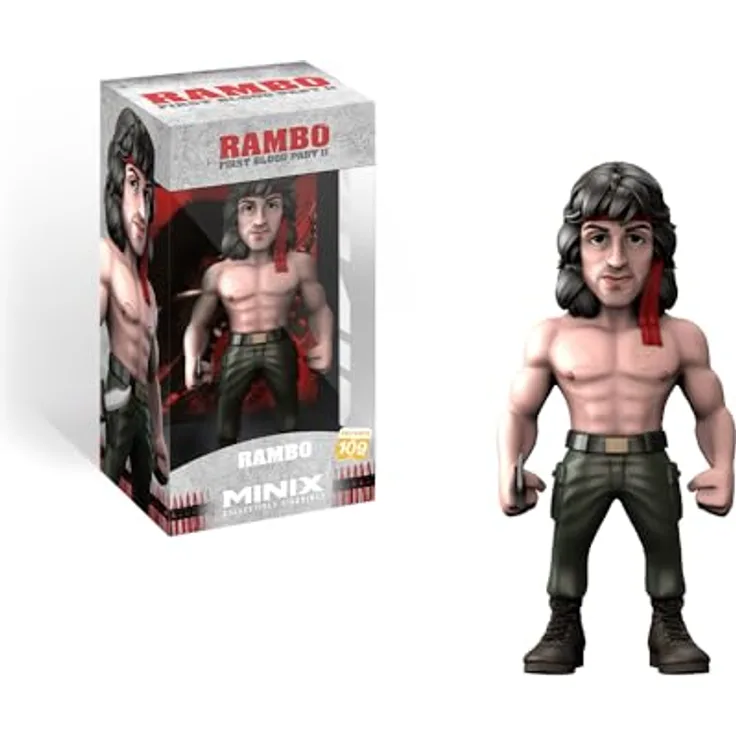 MINIX Rambo Figur mit Bandana, 12 cm Sammlerstück für Ausstellung und Geschenkidee für Fans von TV & Kino - MN14576