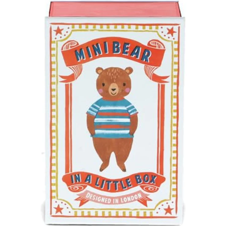 "Rex London Kuscheltier Plüschfigur Mini-Bär in Geschenkbox, ca. 14 x 9,2 x 6 cm, Niedlicher Bär in alter Streichholzschachtel, ca. 11,5 cm" – Bild 6