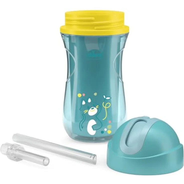 Chicco Sport Trinklernbecher 266 ml, Antitropf, Silikonhalm, BPA-frei, Hellblau, ab 14 Monaten – Bild 3