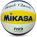 Hammer Beachvolleyball MIKASA BV552C, Replika Ball mit 10 geschwungenen Panels, wetterfest und FIVB-zertifiziert