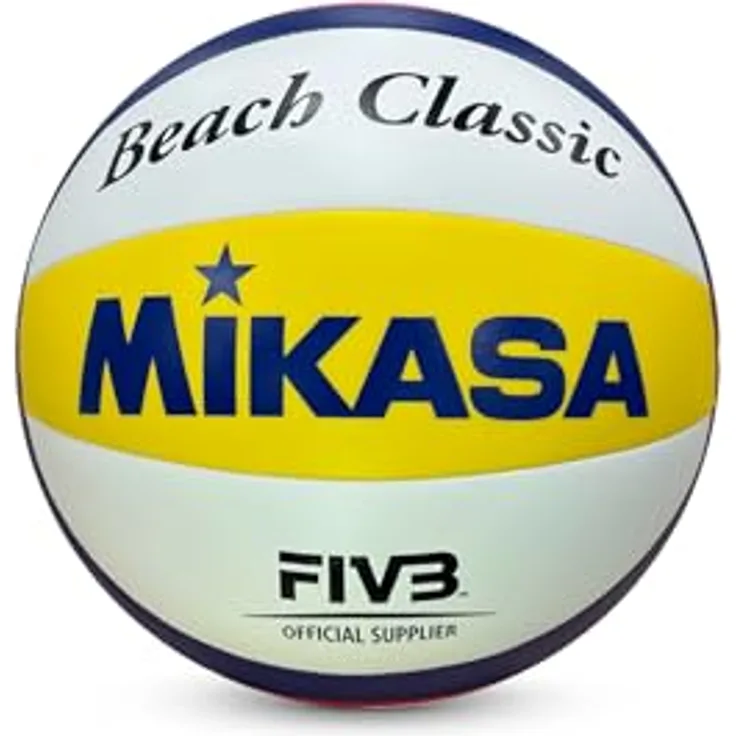 Hammer Beachvolleyball MIKASA BV552C, Replika Ball mit 10 geschwungenen Panels, wetterfest und FIVB-zertifiziert
