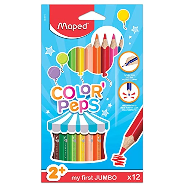 Maped - M834010 - Packung mit 12 Stück, Buntstifte Color Peps Maxi – Bild 2