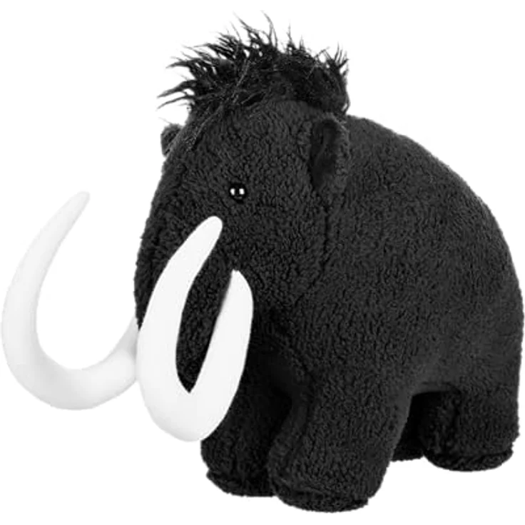 Mammut Toy Plüsch-Mammut, flauschiges Kuscheltier für Kinder, schwarz, Größe M – Bild 1