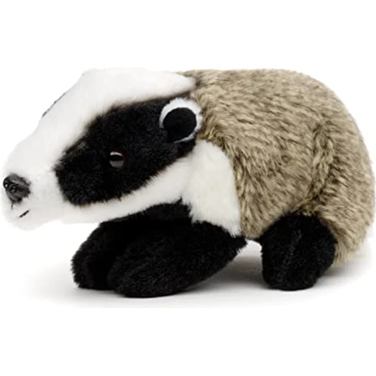 Uni-Toys Plüschtier Dachs G92272R, naturgetreues Kuscheltier, 16 cm, ideal zum Spielen und Dekorieren – Bild 1