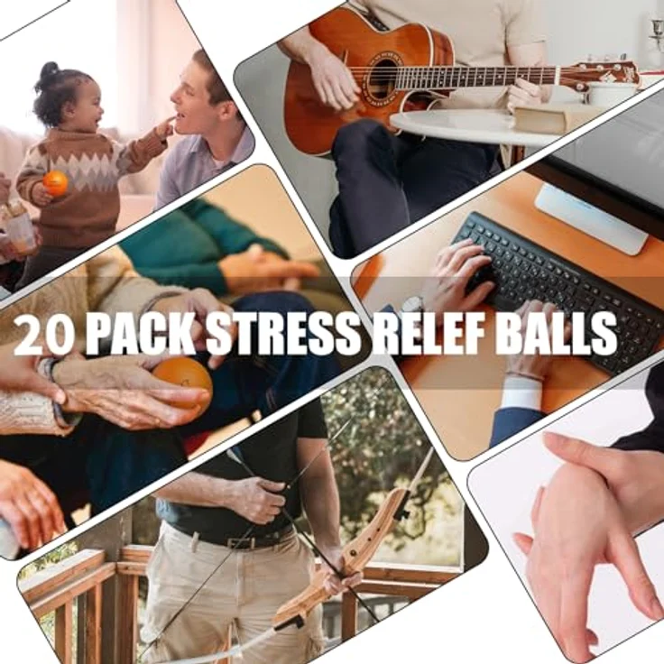 KDG Stressball 20er-Pack, Motivierende Stressbälle mit inspirierenden Zitaten für Stressabbau und Angstlinderung, geeignet für Erwachsene und Kinder – Bild 2