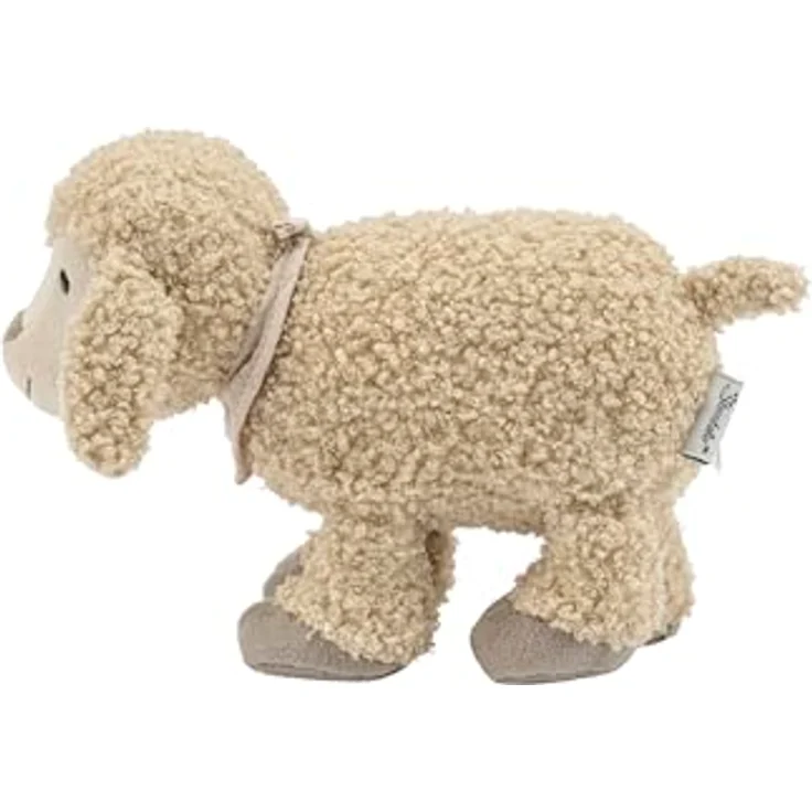 Sterntaler® Kuscheltier Schaf Flocke, M, aus kuscheligem Boucle mit Rassel und Musselin Halstuch, ideal ab Geburt – Bild 2