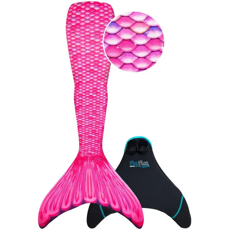 Fin Fun Monoflosse Fin Fun Malibu Pink, für Kinder - Hochwertige Monoflosse mit Tip Protektoren, Auftriebsneutral, empfohlen ab 6 Jahren