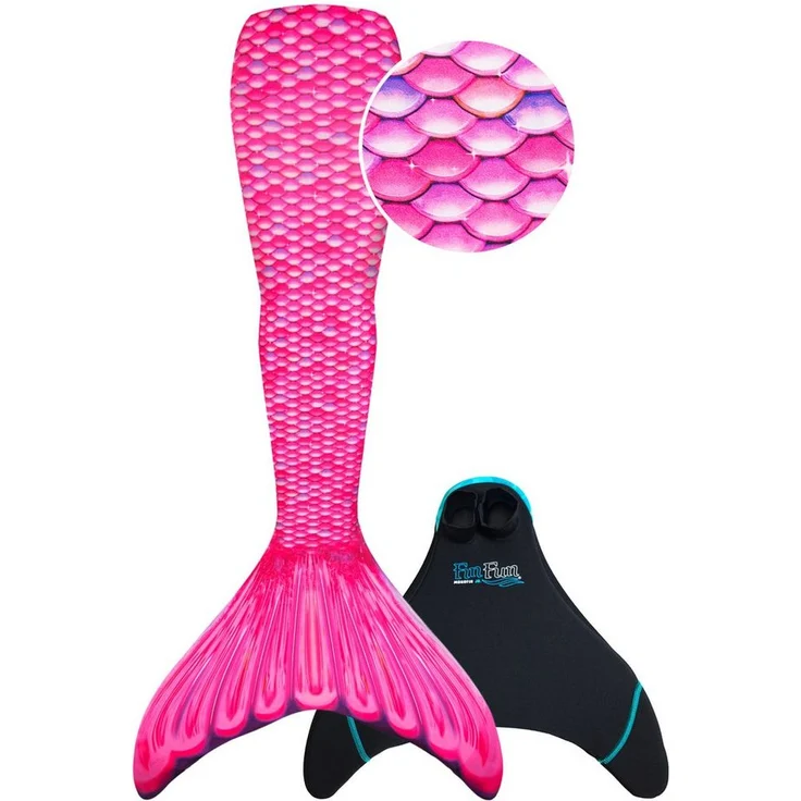 Fin Fun Monoflosse Fin Fun Malibu Pink, für Kinder - Hochwertige Monoflosse mit Tip Protektoren, Auftriebsneutral, empfohlen ab 6 Jahren