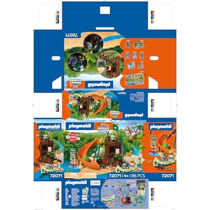 Playmobil Zoo - Zoo: Dschungel-Abenteuer, Spielset mit Baumstamm, Kanu und Tier-Informationskarten – Bild 7