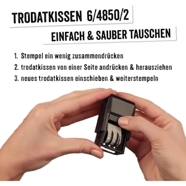 TRODAT Stempel Datumsstempel Printy 4850/L/ 3.8 mm Eingegangen, Selbstfärbend mit Lagertext, 2-farbig. – Bild 7