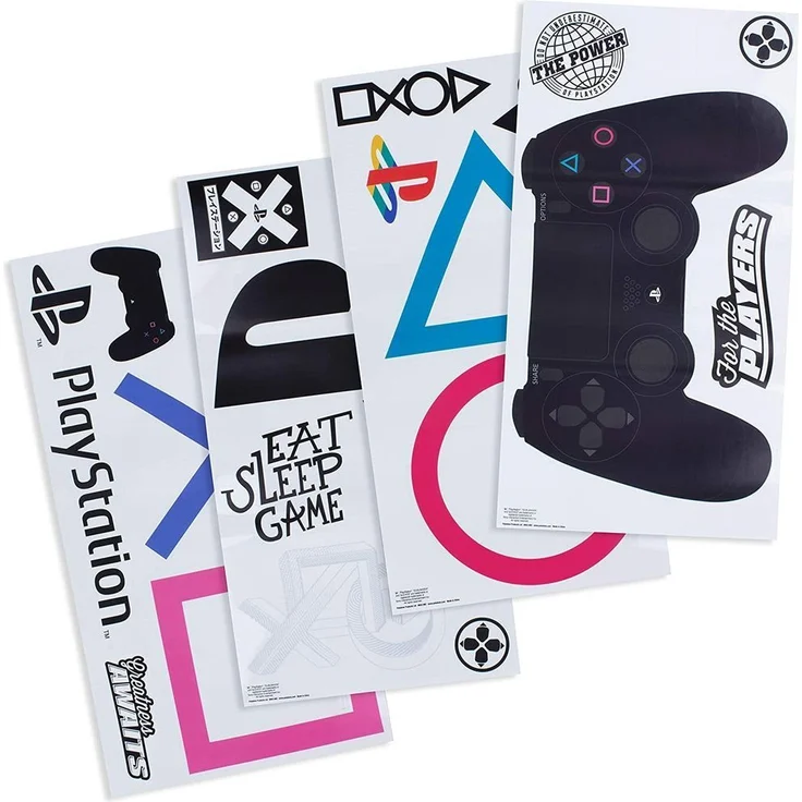 Playstation Symbols Sticker Set, 22 Stück, 100% Vinyl, geeignet für Tablets, Smartphones, Laptops - Offiziell lizenziertes Merchandise