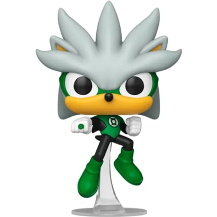 Funko POP! Heroes: Justice League & Sonic - Silver as Green Lantern, Vinyl-Minifigur, 9,5 cm, hohen Sammlerwert – Bild 2