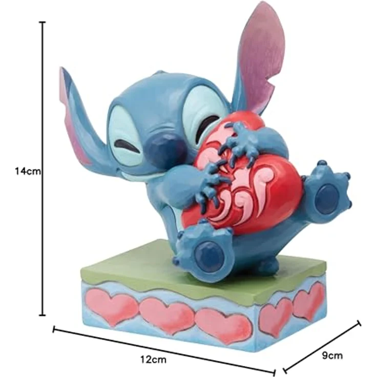 Enesco Stitch Dekorative Figur Umarmung Herz, 13x14x9 cm, mehrfarbig, Disney Traditions Lilo und Stitch – Bild 8
