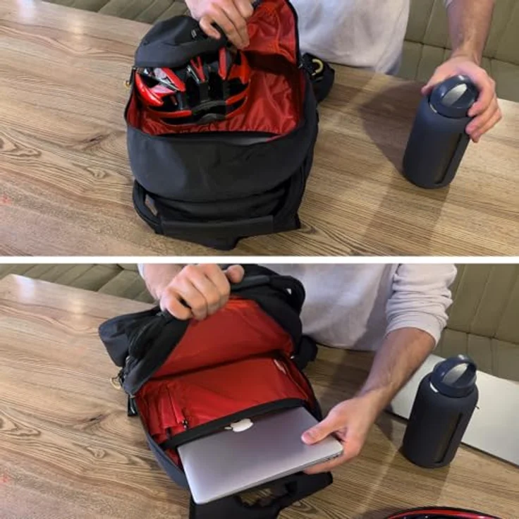 Wozinsky WBB30BK Velotasche, 30 l Gepäckträgertasche mit integriertem Regenschutz, 2-in-1 Design, strapazierfähiges Polyester – Bild 7