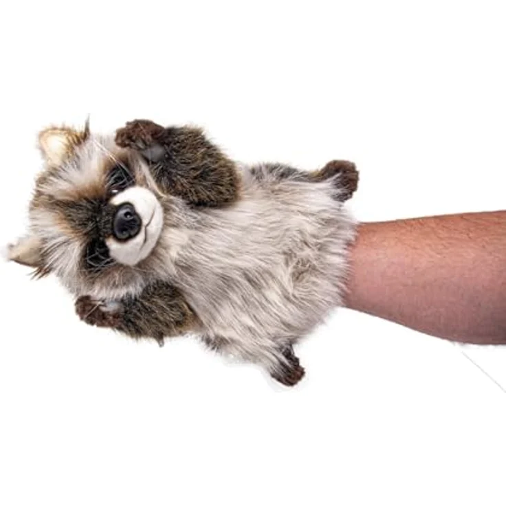 Hansa Creation Handpuppe Waschbär, Kuscheltier mit detailverliebtem Design – Bild 3