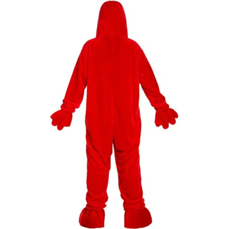 Maskworld Die Sesamstraße Elmo Kostüm - rot - Größe: XXL - Offizielles Lizenzkostüm mit Kapuze und Handschuhen – Bild 4