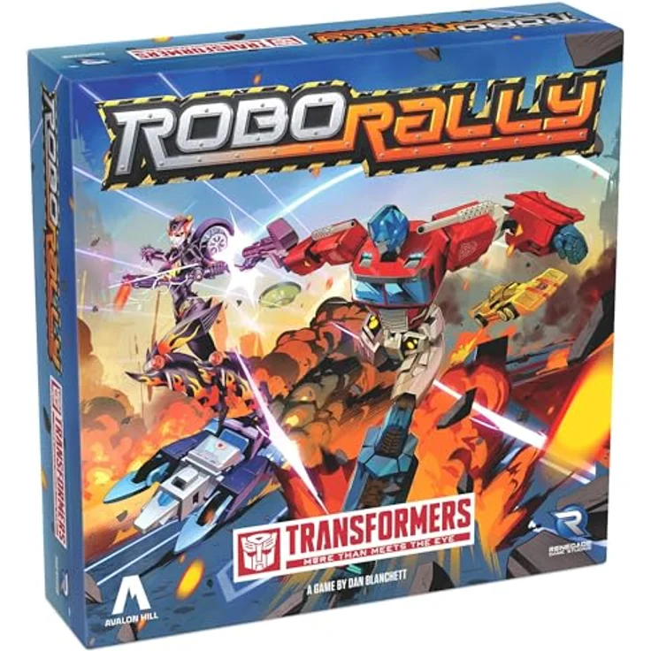 Renegade Game Studios: Robo Rally: Transformers – Rennbrettspiel, mit 6 Transformers Miniaturen, ab 14 Jahren, 2–4 Spieler, 45–90 Minuten – Bild 1