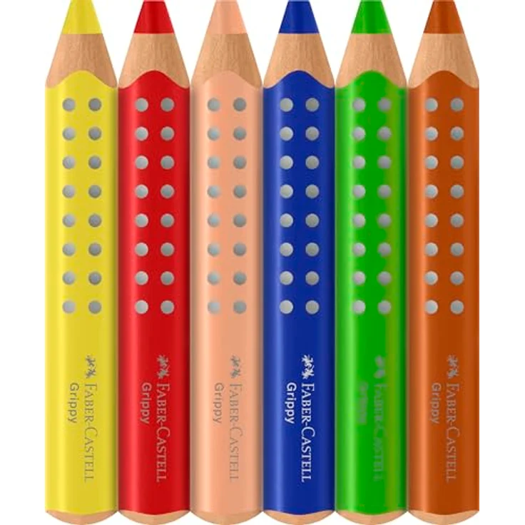 Eberhard Faber Buntstiftetui Grippy, 6-teiliges Set mit dreikantigem Design und hoher Farbkraft – Bild 3
