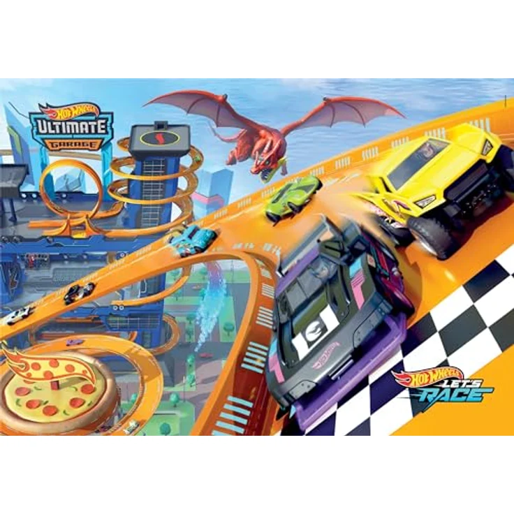Clementoni Hot Wheels Kinder Puzzle 104 Teile, 37,9 x 26,9 cm, Geschicklichkeitsspiel für Kinder ab 6 Jahren – Bild 2