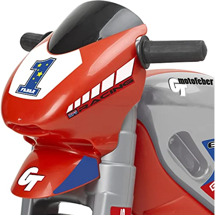 FEBER Famosa 800008171 MotoFEBER Racing - Laufräder mit Helm, für Kinder von 18 Monaten bis 3 Jahren, rot – Bild 5