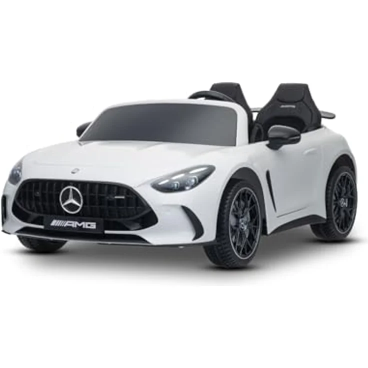 Beneo Elektrisches Kinderauto Mercedes GT63 AMG, 24V Zweisitzer mit 4x4-Antrieb, weiß, verstellbarer Fahrersitz, weiche EVA-Räder, 2,4-GHz-Fernbedienung, USB/Bluetooth, 200W-Motoren, Federung, Lithium-Akku, LED-Lichter, ORIGINAL-Lizenz – Bild 1
