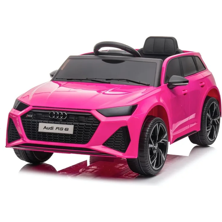 schnaeppchenmeile-online Kinder Elektroauto Audi RS6 12V, pink, mit LED-Beleuchtung, Bluetooth Musikmodul und Fernbedienung