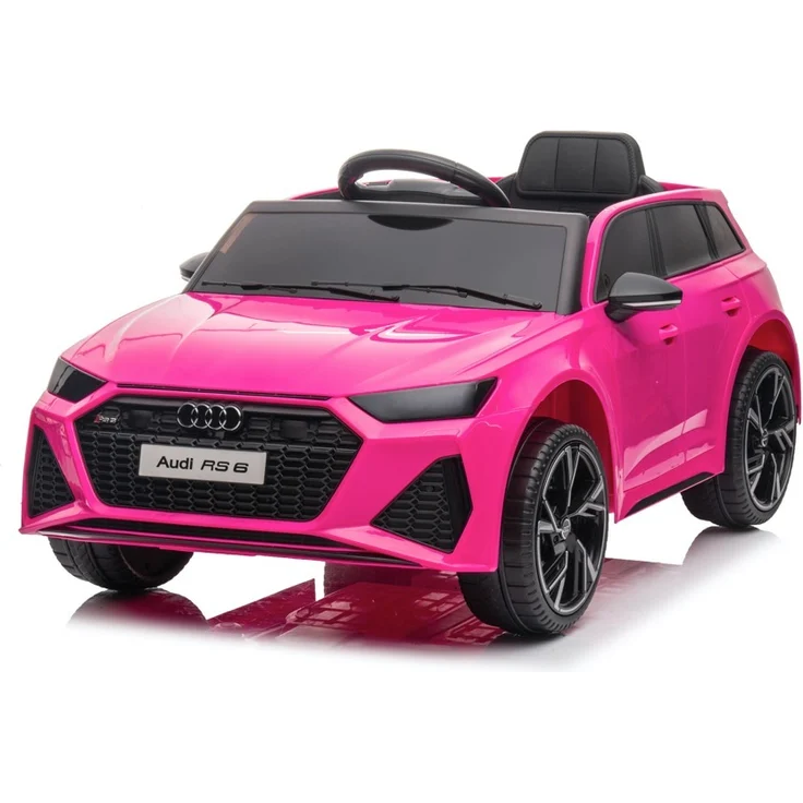 schnaeppchenmeile-online Kinder Elektroauto Audi RS6 12V, pink, mit LED-Beleuchtung, Bluetooth Musikmodul und Fernbedienung