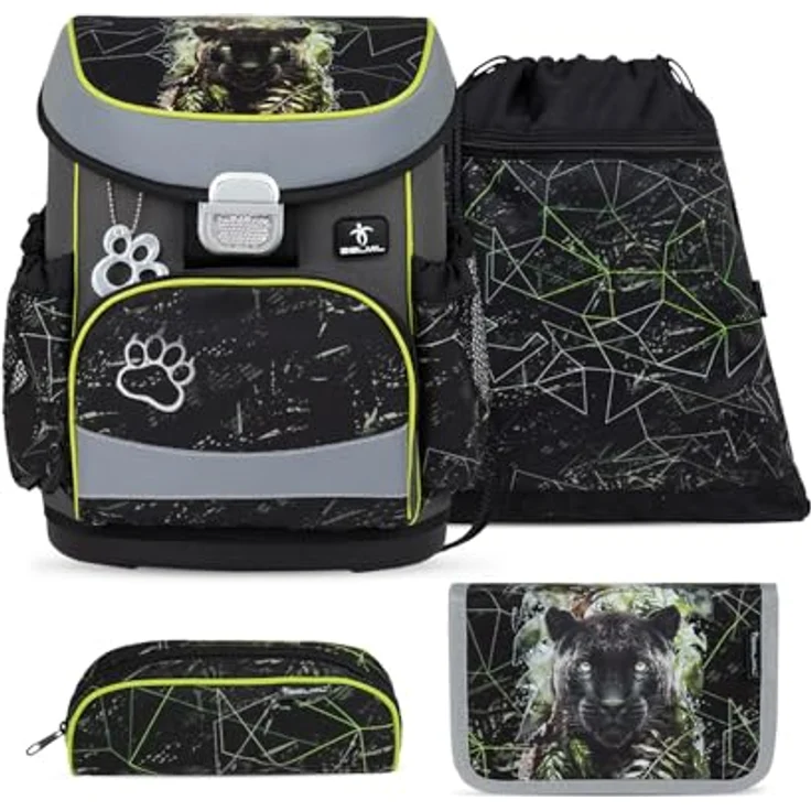 Belmil Mini-fit Schulranzen-set 4-teilig, ergonomisch mit Brustgurt, superleicht und wasserdicht, 17L, für A4-Formate – Bild 1