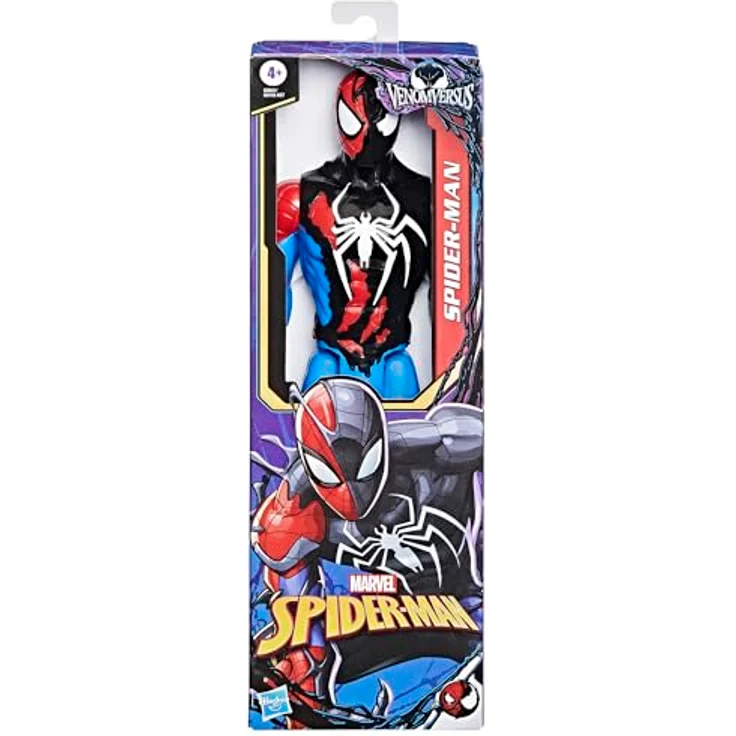 Marvel Spider-Man VenomVersus Titan Hero Serie Spider-Man Action-Figur, 30 cm, beweglich, schwarz – Bild 4
