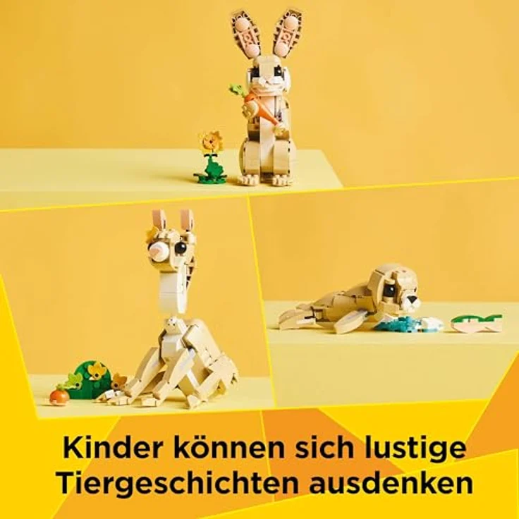LEGO Creator 3in1 Häschen - Modell umbaubar in eine Lama Figur oder Spielzeug Robbe - Bauset mit Tieren für Kinder - Geburtstagsgeschenk für Mädchen und Jungen ab 8 Jahren 31162 – Bild 3