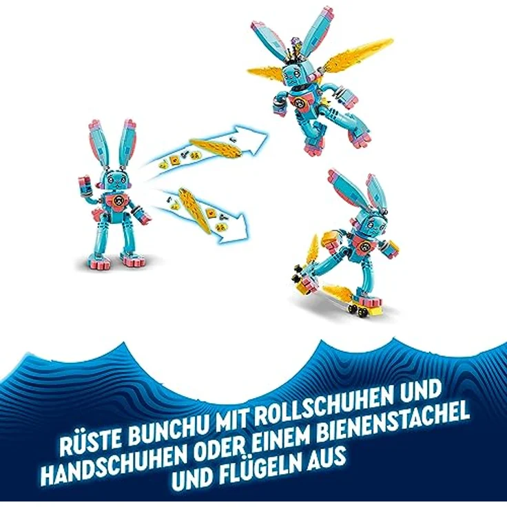 LEGO 71453 DREAMZzz Izzie und ihr Hase Bunchu Set, Baubares Kaninchen-Spielzeug mit Rollschuhen, 2 Arten für fantasievolles Spielen, basierend auf der TV-Serie, für Kinder, Mädchen, Jungen ab 7 Jahren – Bild 3