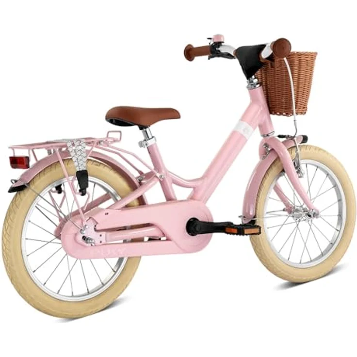 Puky Youke 16'' Classic Alu Kinder Fahrrad Retro rosa, Leichtes Fahrrad mit Gabelfederung und Klingel – Bild 2