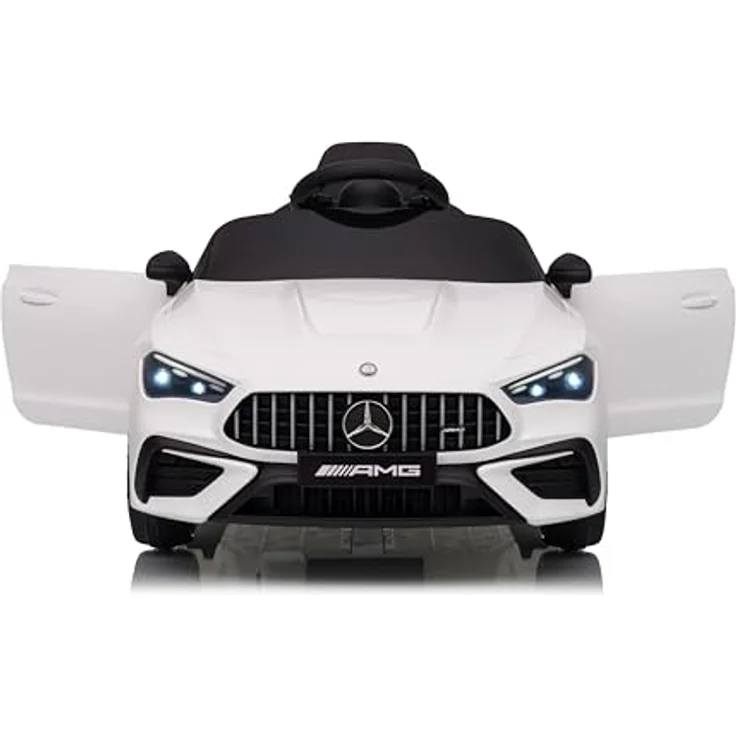 FINOOS Kinder Elektroauto Mercedes CLE53 AMG 12V mit Fernbedienung, weich, LED-Beleuchtung und Soft-Start, weiß – Bild 4