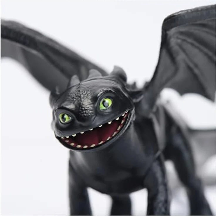 Dreamworks Dragons Ohnezahn, 22cm Drachenfigur mit beweglichen Flügeln und authentischen Details, Spielzeug für Kinder ab 4 Jahren – Bild 3