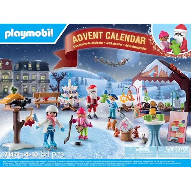 PLAYMOBIL 71472 Adventskalender: Ausflug auf den Weihnachtsmarkt, 24 Überraschungen, Mehrfarbig – Bild 4