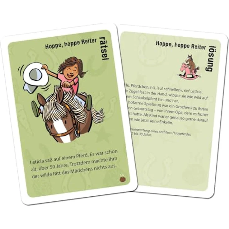 moses. Black Stories Junior Pferdeglück - Rätsel Kartenspiel für Kinder ab 8 Jahren, mit Spielvariante und Punktechips – Bild 4