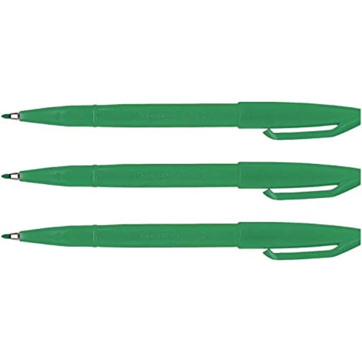 Pentel Set (3 Stifte Filz Sign Pen S 520, Grün
