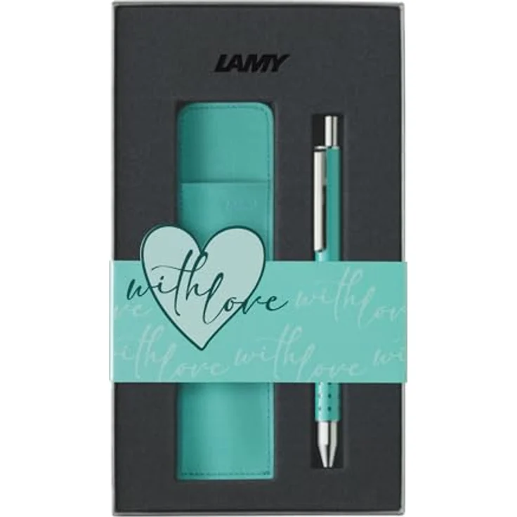Lamy Roller Lx gold, edler Rollerball mit versenkbarem Clip, inkl. Echtleder-Etui und Geschenkbox – Bild 1
