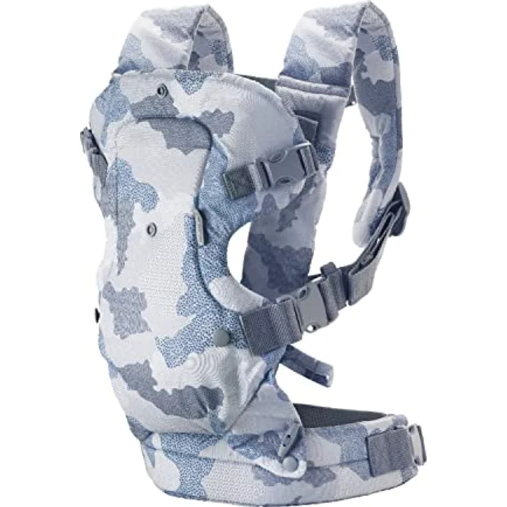 Infantino BKids Babytrage Flip Advanced, Blue Camo, 4-in-1 Rückentrage für Babys von 3,6 - 14,5 kg mit verstellbarer Sitzbreite – Bild 9