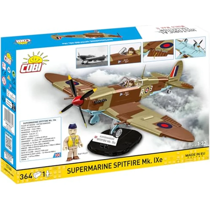 COBI Supermarine Spitfire Mk. IXe, Modellflugzeug aus EU-Bausteinen – Bild 3