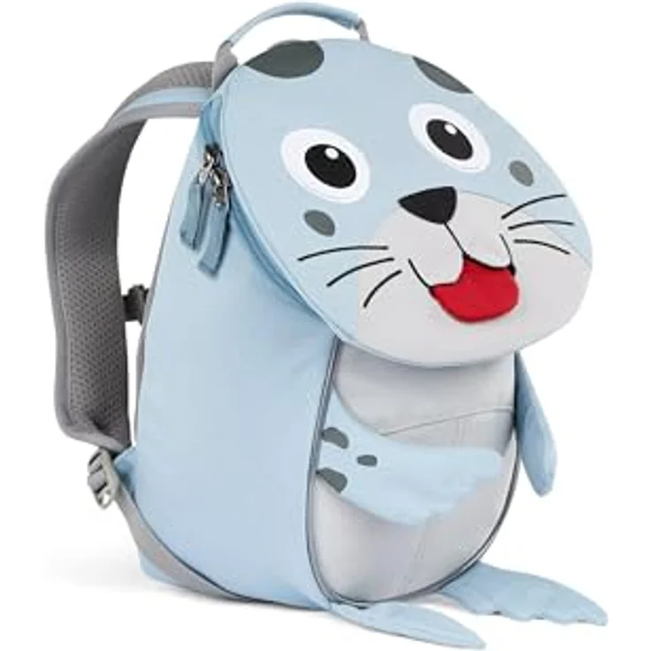 Affenzahn Kindergartenrucksack, Rucksack Blau mit gestickten Details, Namensschild und reflektierenden Elementen, aus 50% recycelten PET-Flaschen – Bild 3