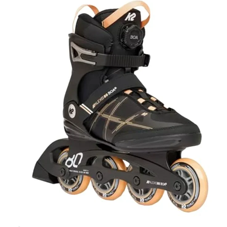 K2 Skates Damen Inline Skates ALEXIS 80 BOA, black - peach, 30H0100.1.1.100 - Original K2 Softboot, Stability Plus Cuff, Boa Verschlusssystem – Bild 4