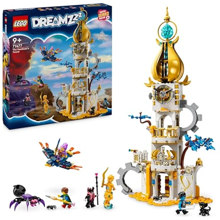 LEGO DREAMZzz Turm des Sandmanns, Schloss-Spielzeug für Kinder zum Bauen, Set mit Fantasy-Tieren inklusive Spinne und Vogel, Geschenk für Mädchen und Jungen ab 9 Jahren 71477 – Bild 1
