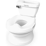 Ingenuity My Size Töpfchen, 2-in-1 Kinder-Töpfchen mit Spülgeräusch, abnehmarem Toilettensitz, leicht zu reinigen, mit Stauraum, für Töpfchentraining, ab 18M bis 23Kg (Weiß)