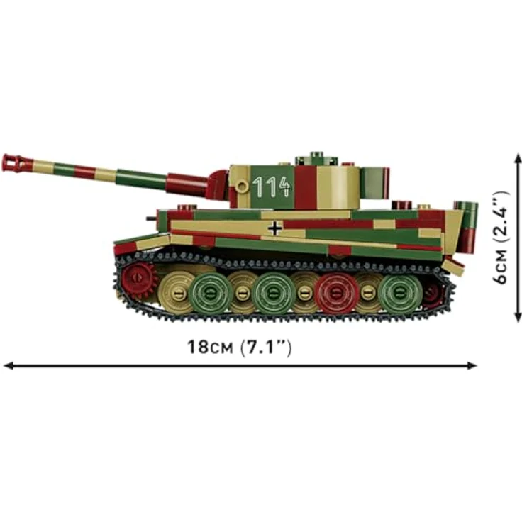 Cobi H.C. WWII P.Z.KPFW VI Tiger Ausf. E, Modellbausatz mit 422 Teile für kreative Bastler ab 8 Jahren – Bild 7